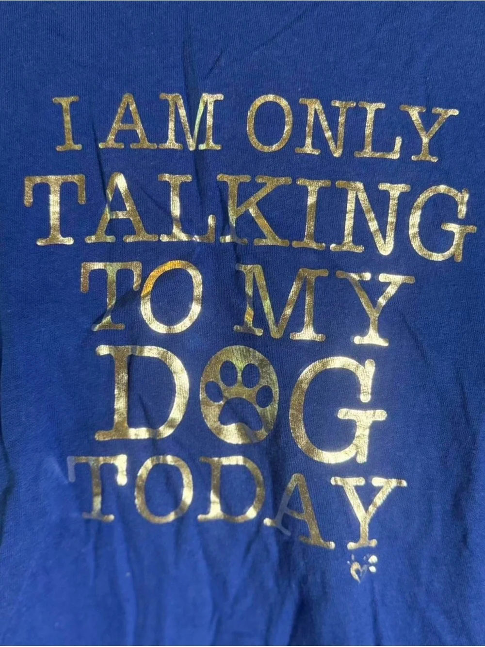 Justice Royal Blue Tee with Metallic Silver Text